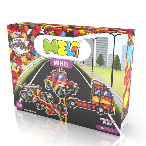 Meli Minis Car 3in1 1000szt