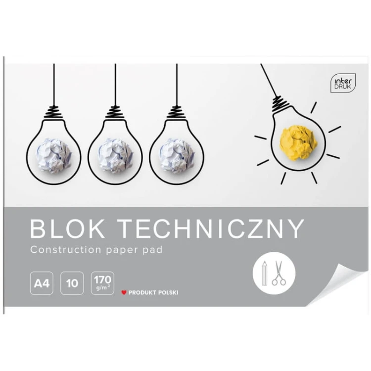 BLOK TECHNICZNY A4/10K 170G - Interdruk