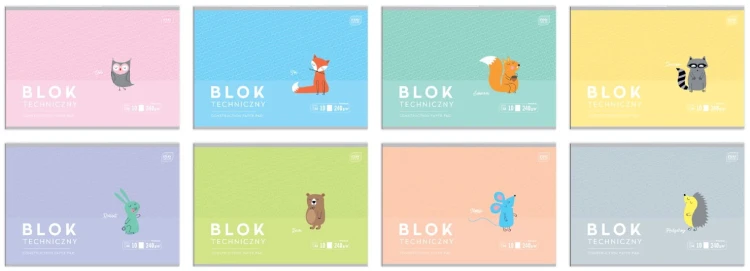 Blok Techniczny A4/10K 240G BB Kids - Interdruk