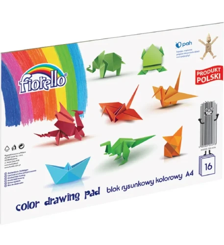 Blok rysunkowy kolorowy A4/16K 80g - Fiorello