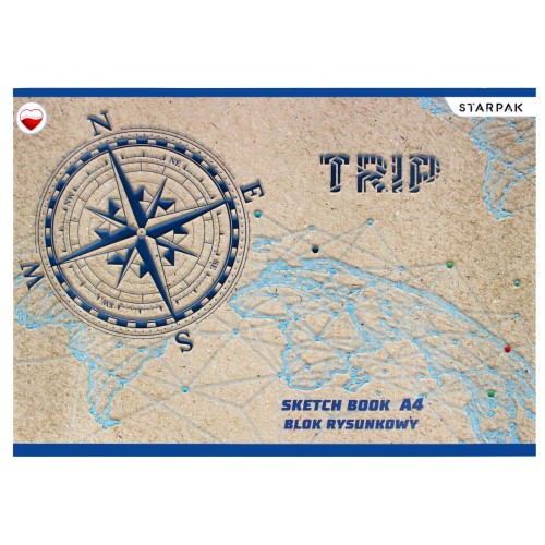 Blok rysunkowy biały A4/20k Trip - Starpak