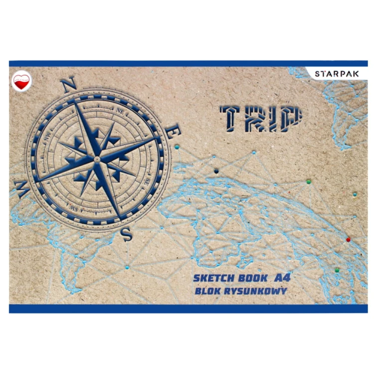 Blok rysunkowy biały A4/20k Trip - Starpak