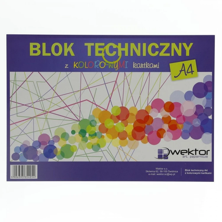 Blok techniczny A4/8K kolorowy - Wektor