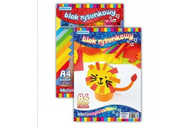 Blok rysunkowy A4/20K 80g kolorowy - Schemat