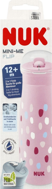 NUK kubek 450ml Mini-Me +12msc różowy.webp