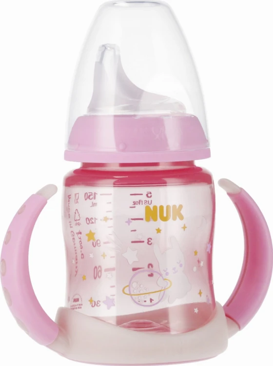 NUK kubek niekapek 150ml z uchwytem 6-18msc róż MrPuggy.jpg