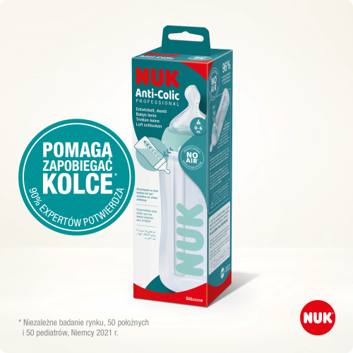 NUK butelka antykolkowa 300ml 0-6msc Mr Puggy.png