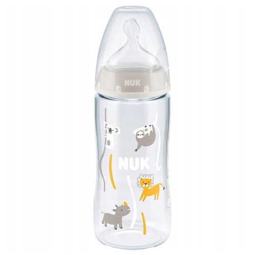 NUK butelka antykolkowa 300ml z smoczkiem i czujnikiem temperatury 0-6msc MrPuggy.jpg