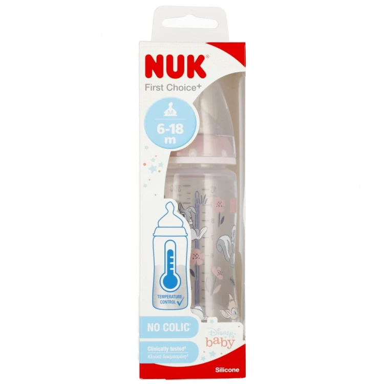 NUK butelka antykolkowa 300ml z smoczkiem 6-18msc Bambi.jpg