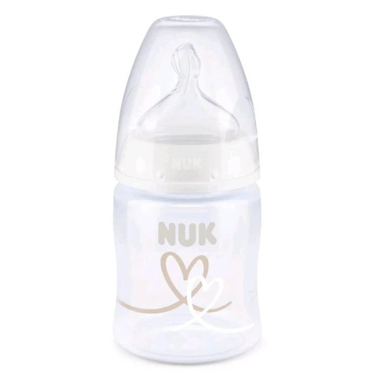 NUK butelka 150ml ze smoczkiem 0-6msc biała MrPuggy.jpg