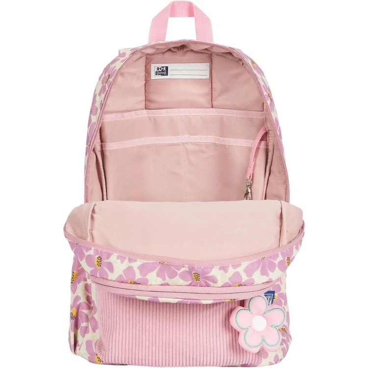 Plecak szkolny różowy Oxford Bloom Mr Puggy.jpg