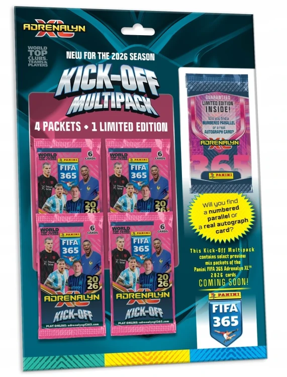 Saszetki z kartami Fifa 365 Adrenalyn XL 2026 - Multipack Kick Off.webp