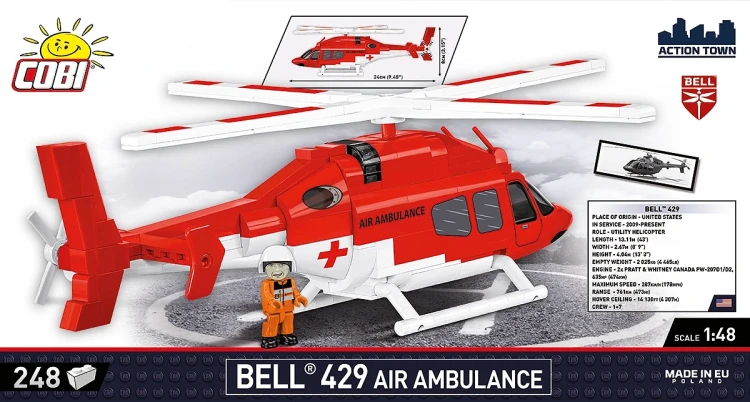Action Town Bell 429 Air Ambulance - COBI Mr Puggy Kraków.webp