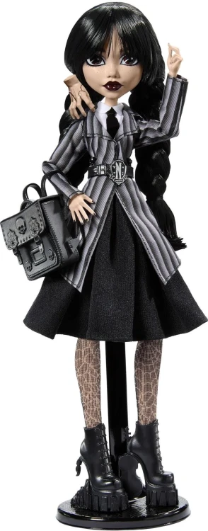 Monster High Lalka Wednesday Addams MrPuggy.webp