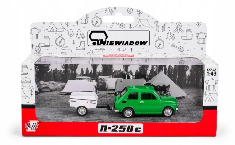 Fiat 126p + przyczepa Niewiadów Krótka zielony mr puggy.jpg