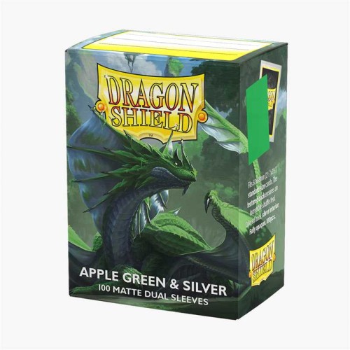 Dragon Shield Dual Matte Sleeves - Apple Green & Silver (100 Sleeves).jpeg