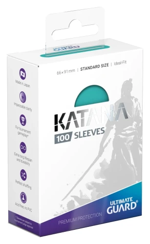 Ultimate Guard Katana Sleeves Standard Size (100) - Turquoise.webp