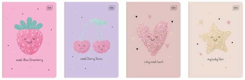 zeszyt w linie glitter a5 mr puggy