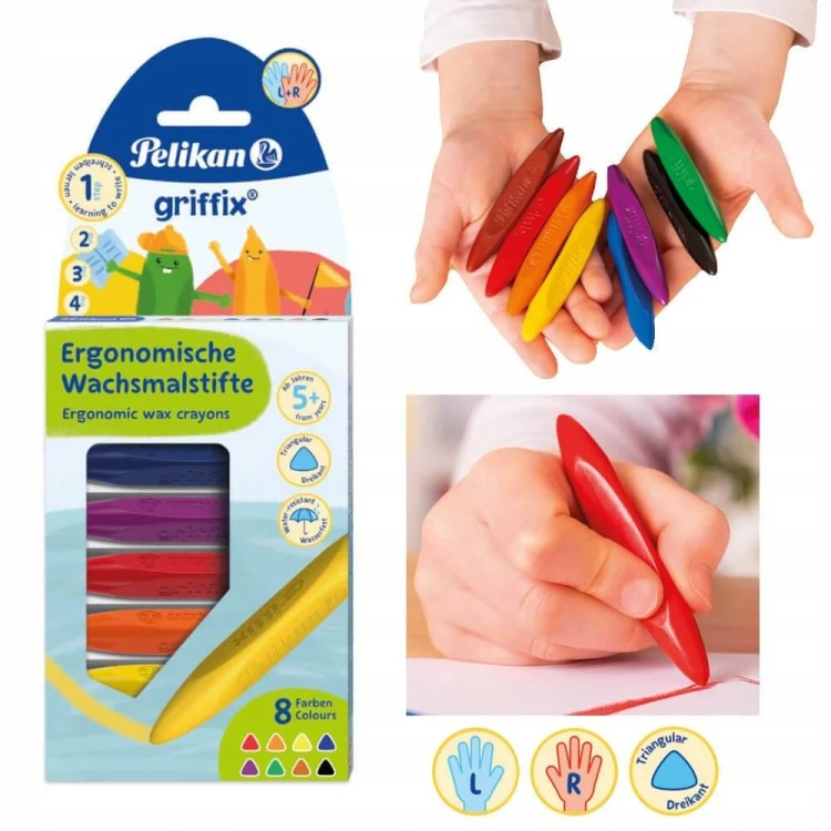 pelikan griffix kredki woskowe ergonomiczne mr puggy