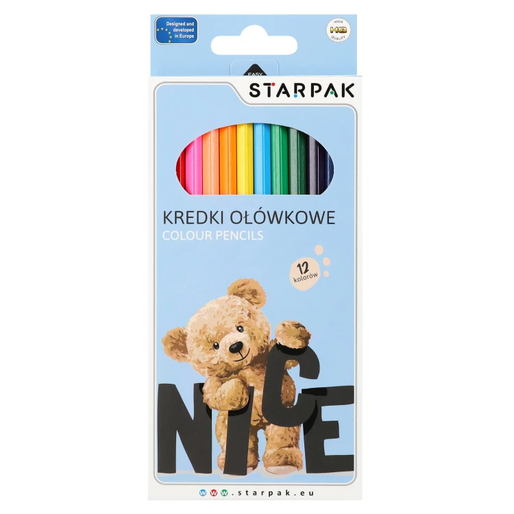 kredki ołówkowe miś 12 mr puggy