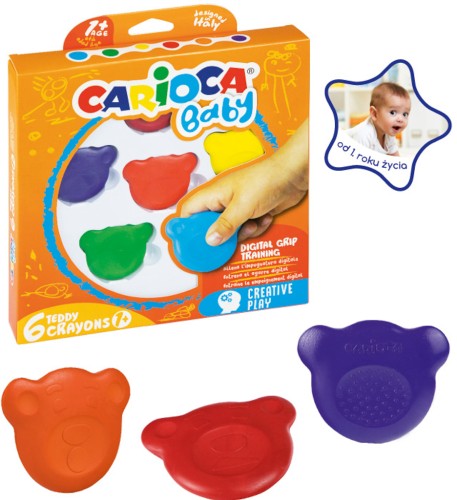carioca baby kredki świecowe duże mr puggy