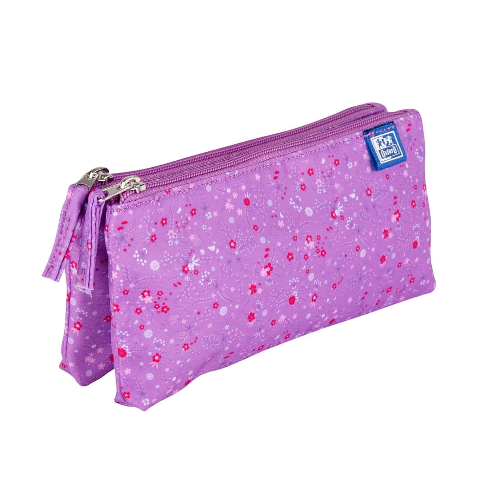 Piórnik saszetka podwójna lila Oxford Floral