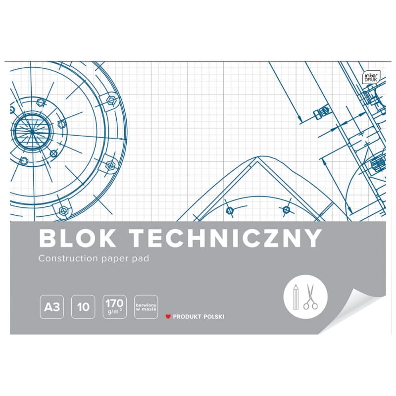 BLOK TECHNICZNY A3/10K 170G - Interdruk