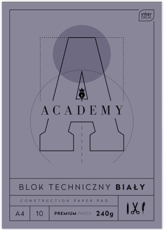 Blok techniczny  Academy A4/10K 240g - Interdruk