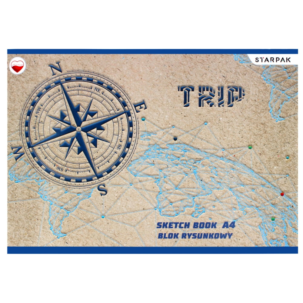 Blok rysunkowy biały A4/20k Trip - Starpak