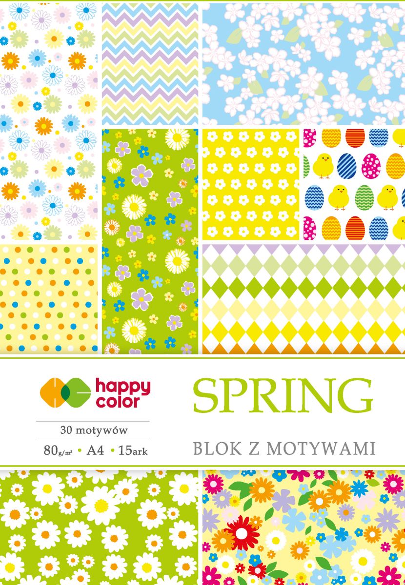 Blok kreatywny Spring A4/15K 80g - Happy Color