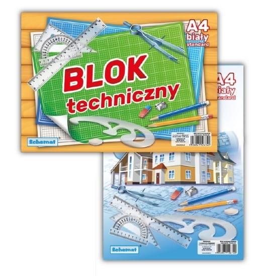 Blok techniczny A4/10K biały 160g - Schemat