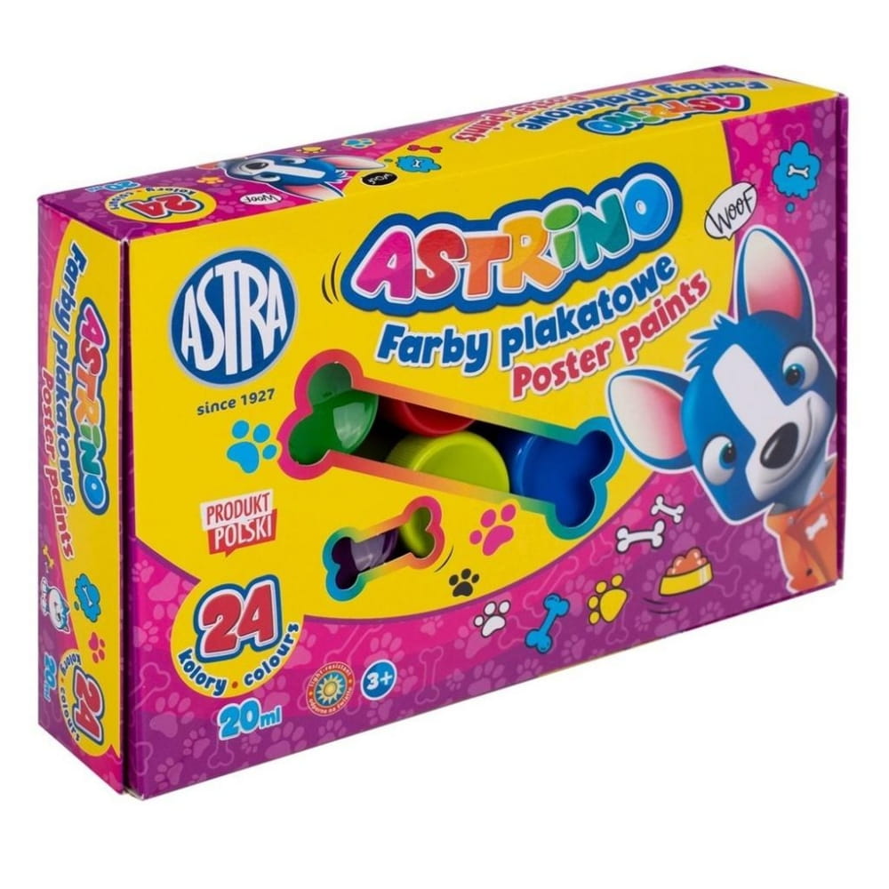 Farby plakatowe Astrino 24 kolory 20ml - Astra