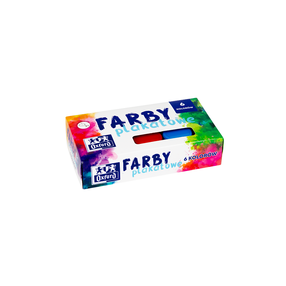 Farby plakatowe 6kolorów 20ml - Oxford