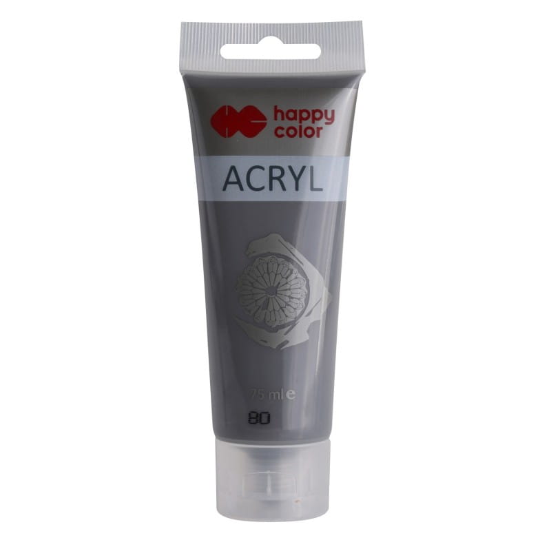 Farba akrylowa 75ml Popielata nr.80 - Happy Color MrPuggy.jpg
