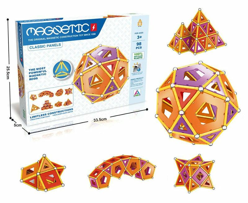 Klocki magnetyczne 98 el. - SharkToys MrPuggy.jpg