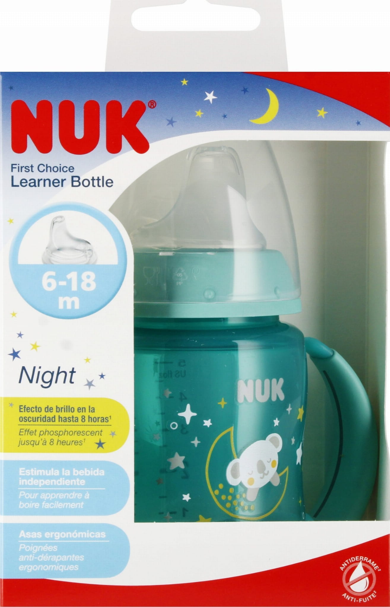 NUK kubek niekapek 150ml z uchwytem 6-18msc turkusowy.jpg